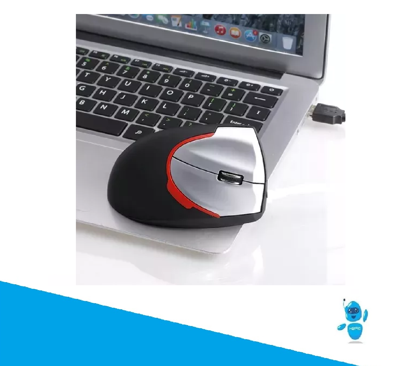 Práctico Mouse Vertical Ergonómico